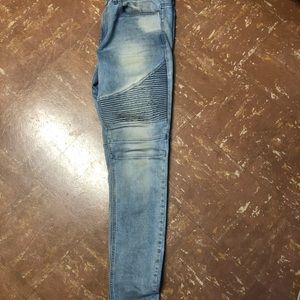 Light Wash biker jeans